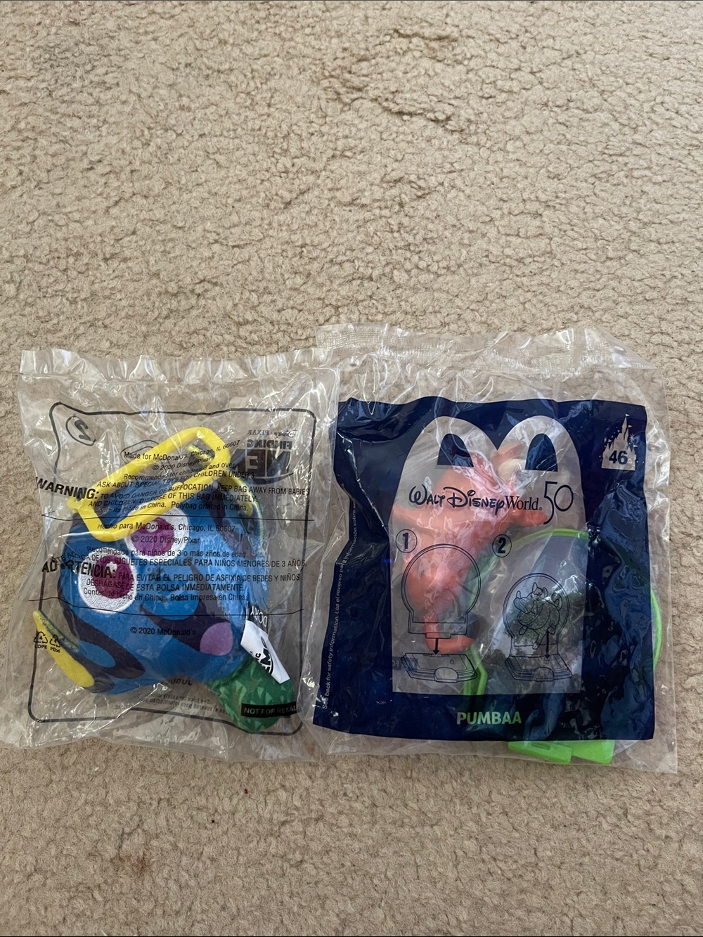 Disney x McDonalds Happy Meal Toys - 2 item